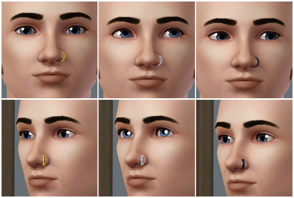Piercing Ring Right and Left Nose (Male) - New mesh