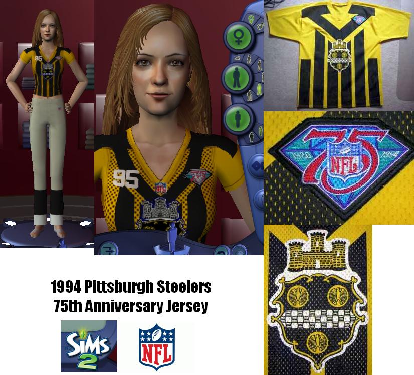 1994 Pittsburgh Steelers Throwback Jersey for Females